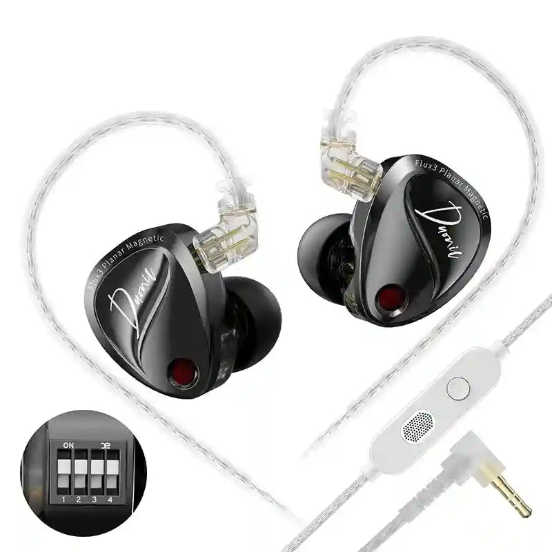 Planar Magnetic IEMs - Wide Soundstage Studio Monitor Wired Earphones DuonicTuningwithmic China Mainland Tidesmit