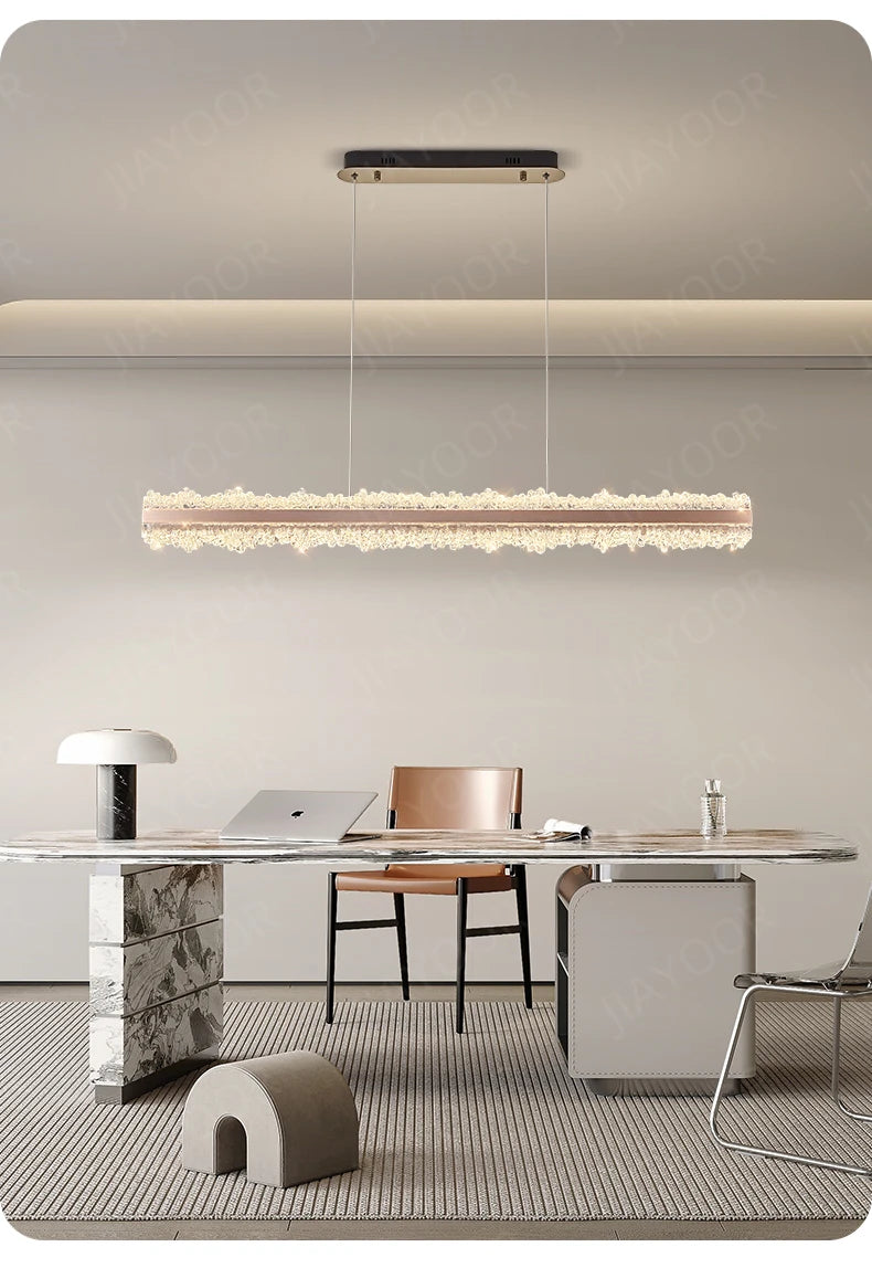LED Ring Light Chandelier 120cm - Dimmable Rose Gold & Grey Tidesmit