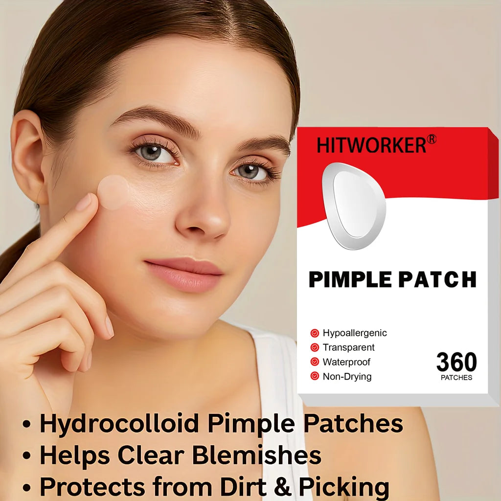 360counts hydrocolloid acne patch, acne patch covers pimples and spots, a fast and gentle skincare product