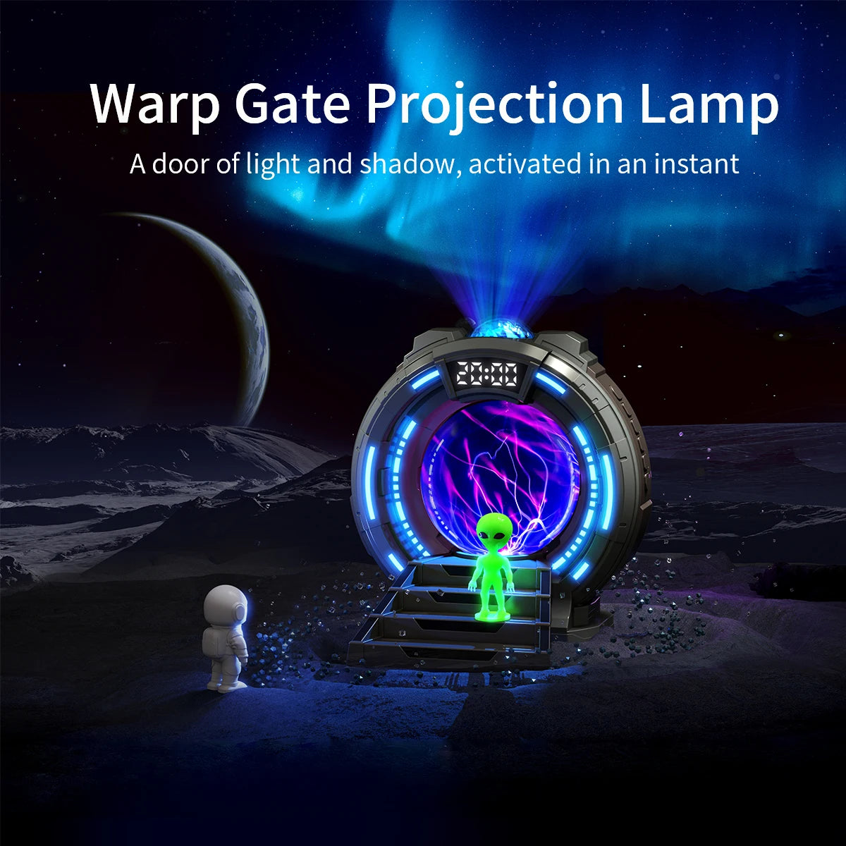 Astronaut Projector Light with Bluetooth Speaker, Stargate Design Tidesmit
