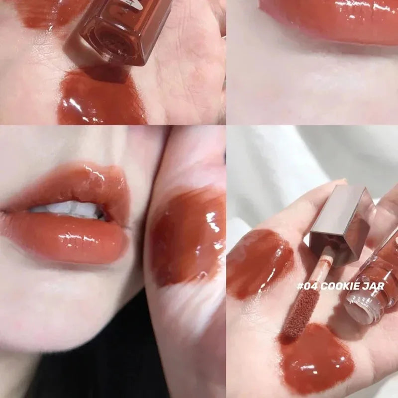 Tidesmit multicolor glitter lip plumper liquid lipstick texture close-up for hydrating glossy face makeup