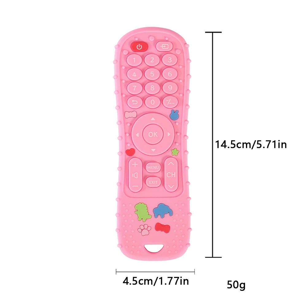 Soft Silicone Teether in Remote Control Shape Ideal Soft Teething Toy for Babies Perfect Children's Holiday Gift