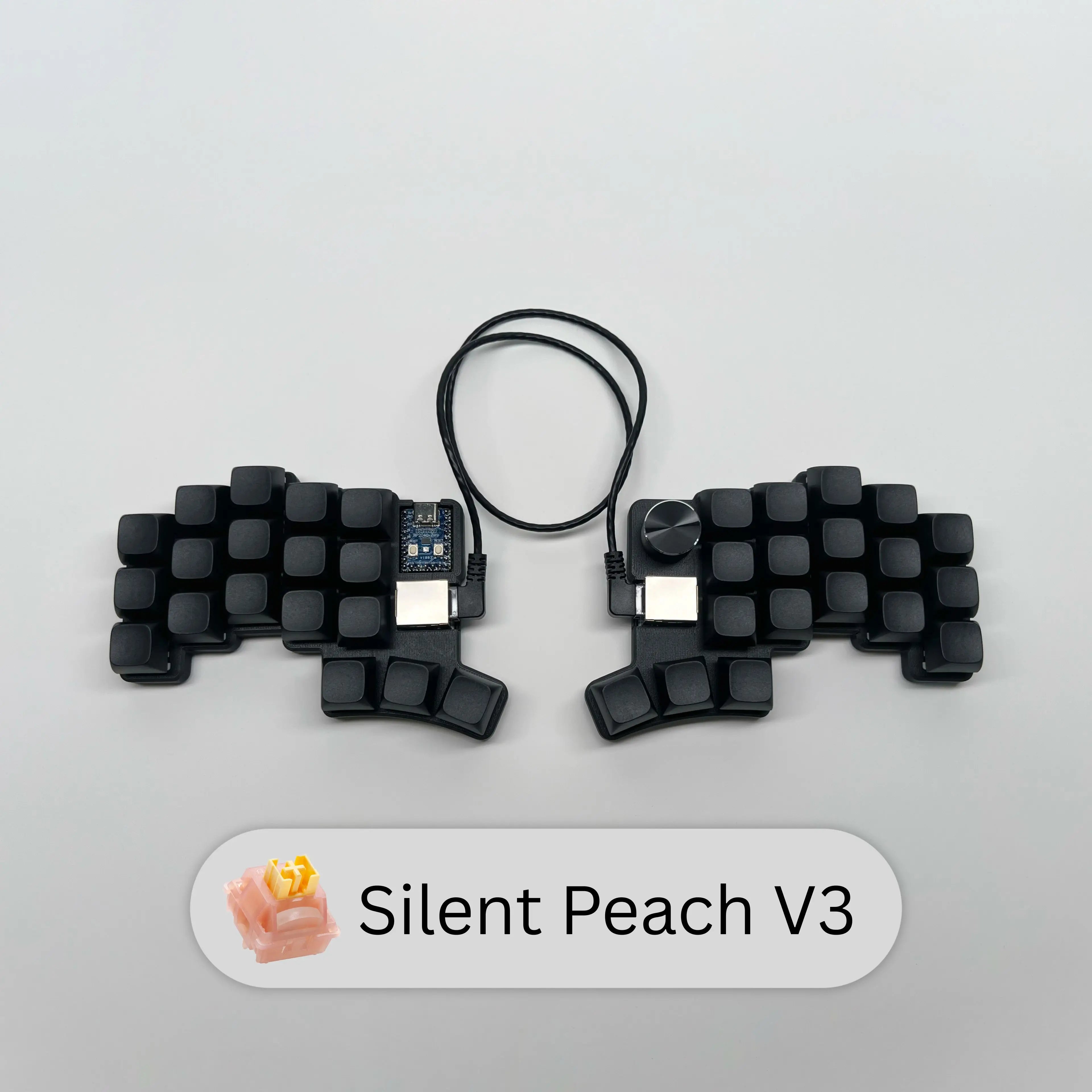 Cheapino V2 Split Keyboard - MX Silent Switches Wired QMK Firmware Vial Ergonomic Mechanical Keyboard Pre-soldered DIY Kit
