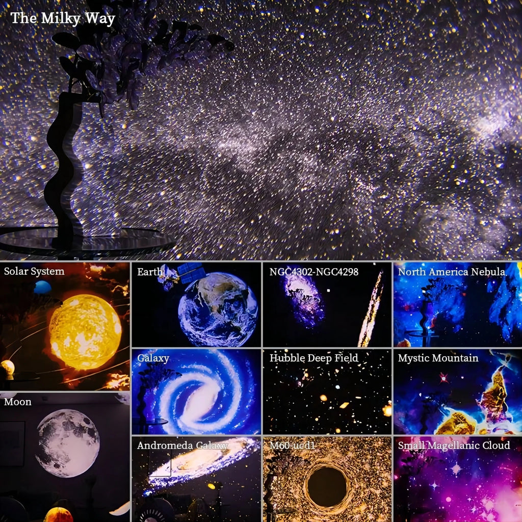 Galaxy Projector Night Light 360 Rotating LED Starry Lamp Tidesmit
