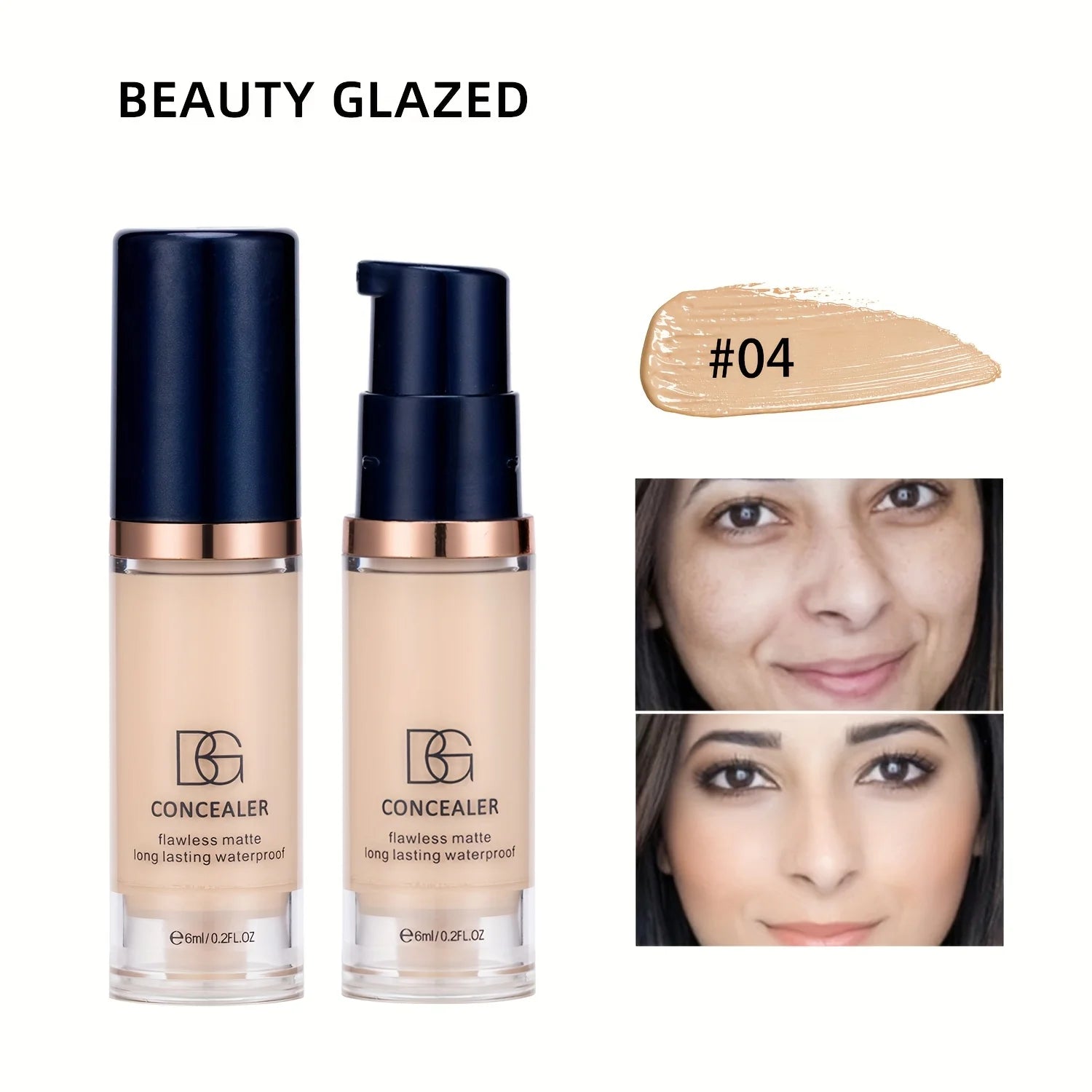 Tidesmit mini matte concealer full coverage liquid foundation shade swatch for long lasting waterproof face makeup