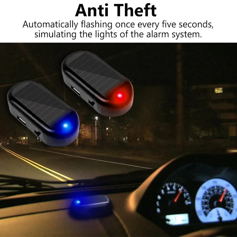 Solar Car Fake Security Light - Wireless LED Anti-Theft Warning System Tidesmit