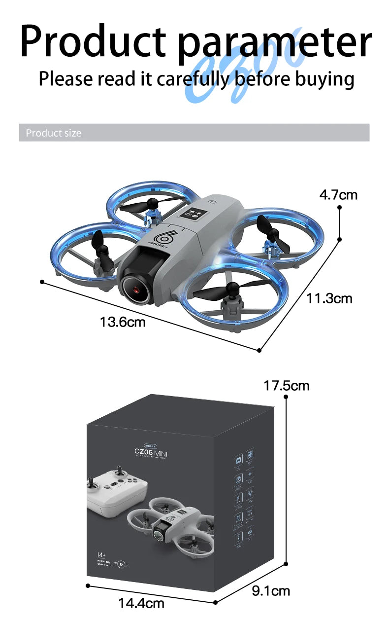 Mini 4K Camera Drone - Foldable Remote Control Aircraft Tidesmit