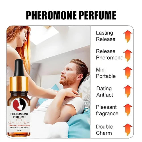 Strong Pheromone Perfume for men & women, 10ml mini dropper bottle, long-lasting sexual attractant cologne for dating.