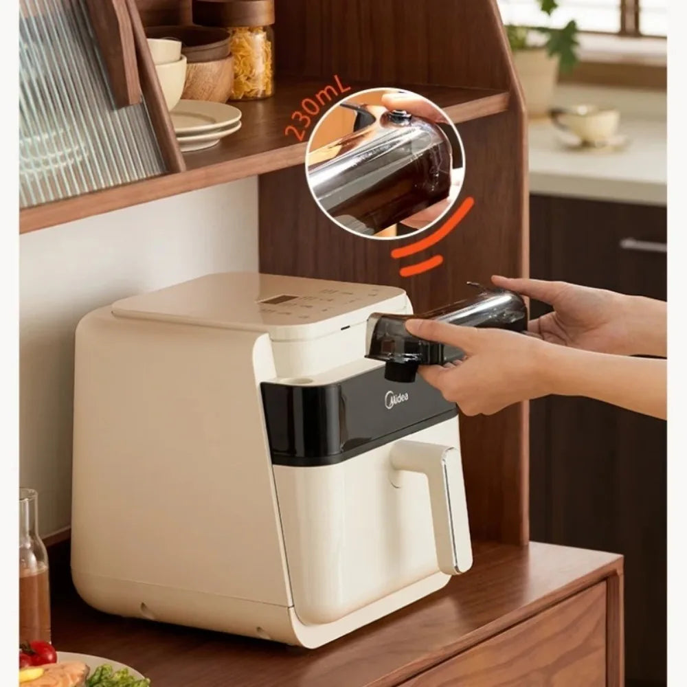 Midea 6.5L Air Fryer Steam Oven Combo 2050W Large Capacity Kitchen Appliance Oil Free Health Cooker Automatic Stirring 220V