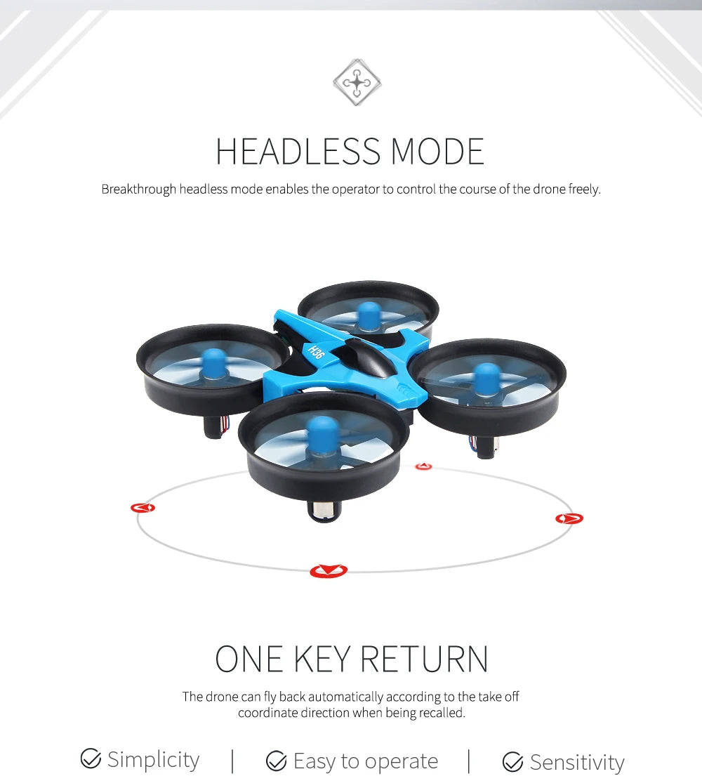 Mini RC Drone for Kids with Headless Mode and 360 Flips - Tidesmit Tidesmit