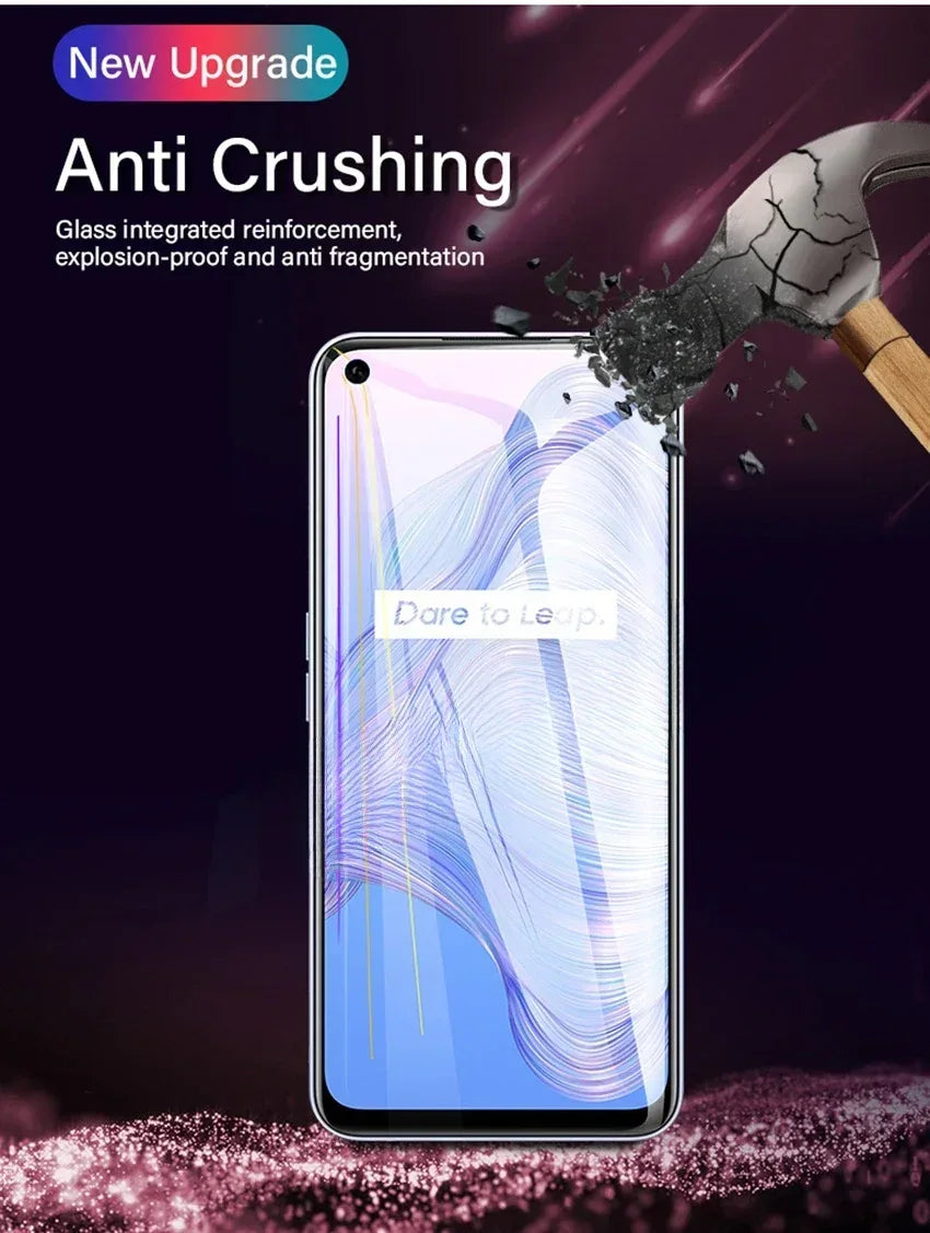 Realme Tempered Glass Screen Protector - 9H Hardness 3 Pack Tidesmit