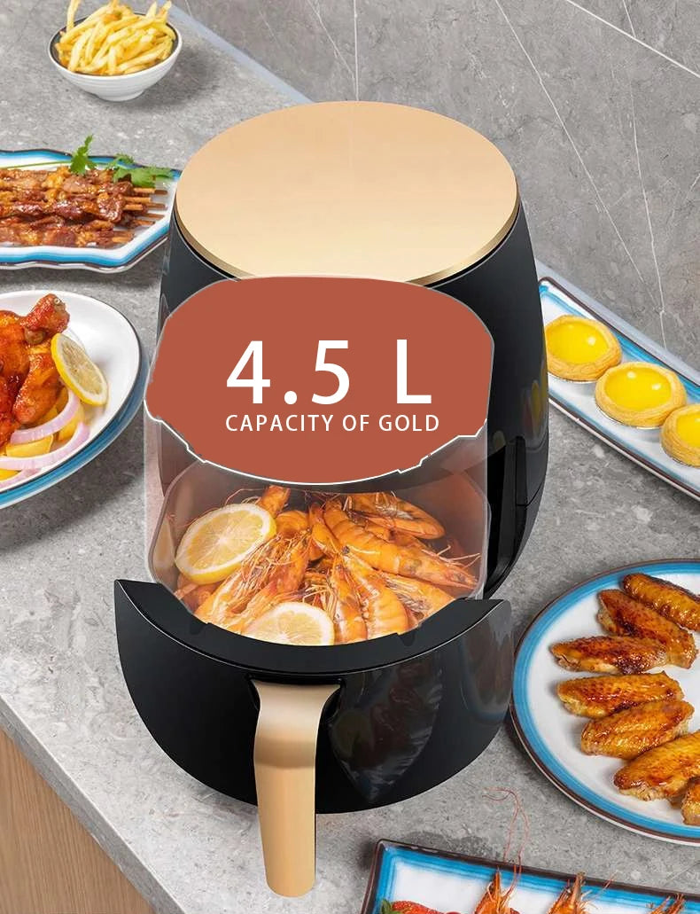 Factory Stock Hot Sale Electric 6L Multi-function Digital Control Air Fryer High-quality Non-stick Surface Household Hotel Use