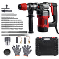 Hammer Drill, 2000W Electric Power Drill for Concrete with Safety Clutch, Vibration Control, 3 Modes Heavy Duty Concrete Tools, Includes Bits, Flat/Point Chisels Set With Case