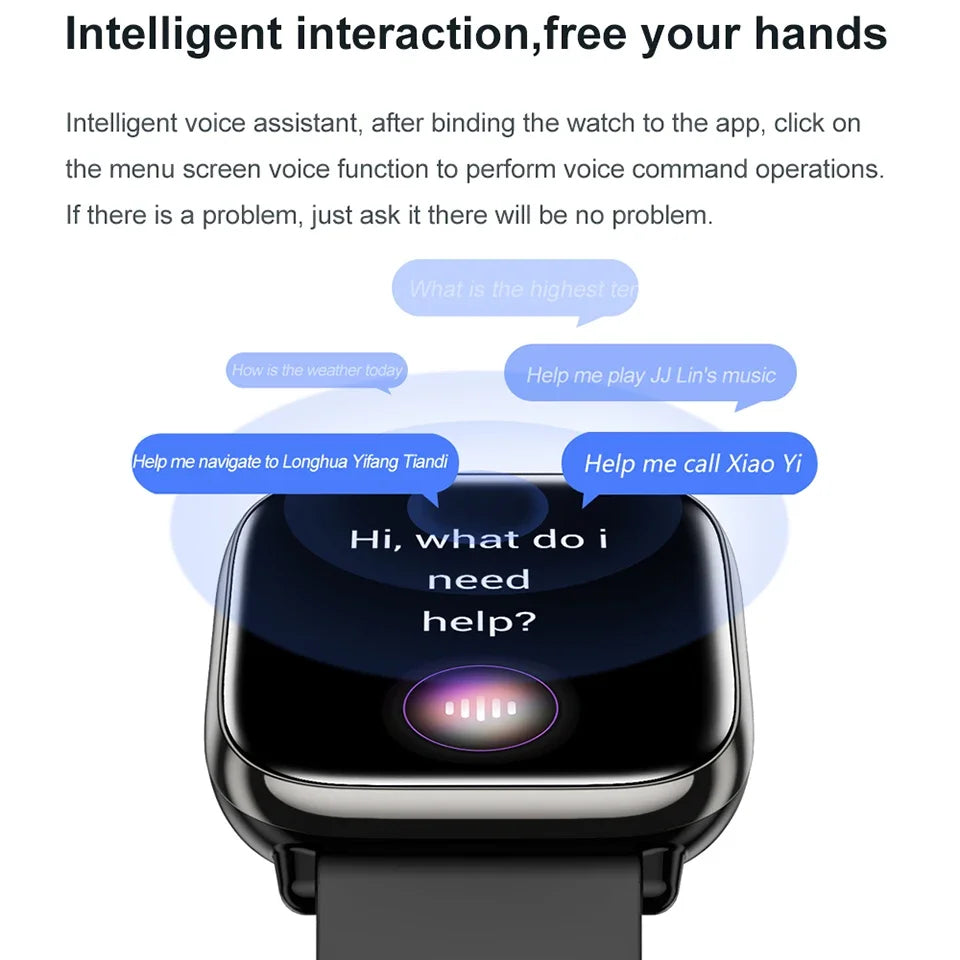 2026 New Smart Watch Full Touch Screen Bluetooth Call AI Voice Heart Rate Waterproof Watches Sports Bracelet Smartwatch Women