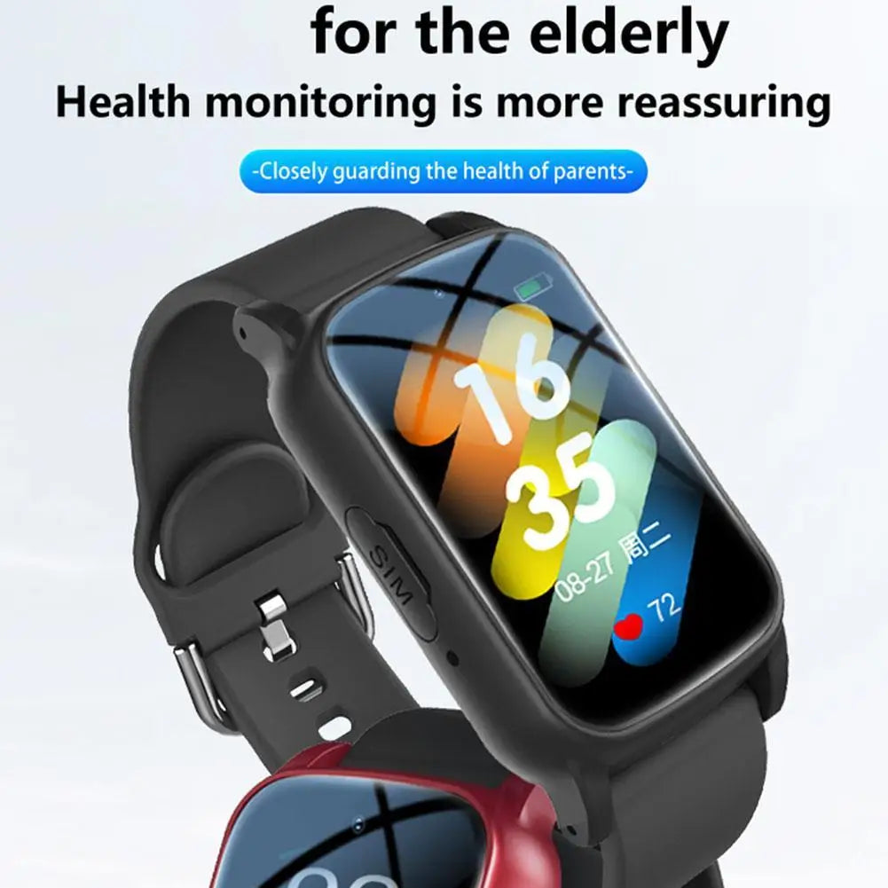 Elderly Smart Watch With Fall Detection GPS Tracking SOS Alert HD Video Call Waterproof Fitness Heart Rate Monitor For Seniors