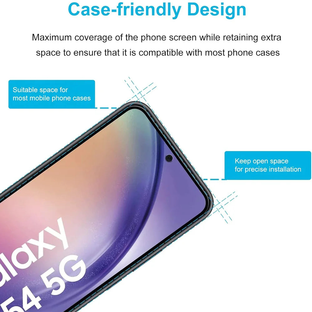 1~3PCS Tempered Glass For Samsung Galaxy A56 A55 A54 A53 A16 A26 A36 Screen Protector For Samsung A15 A25 A35 HD Front Film S23 S24 FE Phone Glass S21 S22 S23 S24 S25 Ultra Glass AE Tidesmit