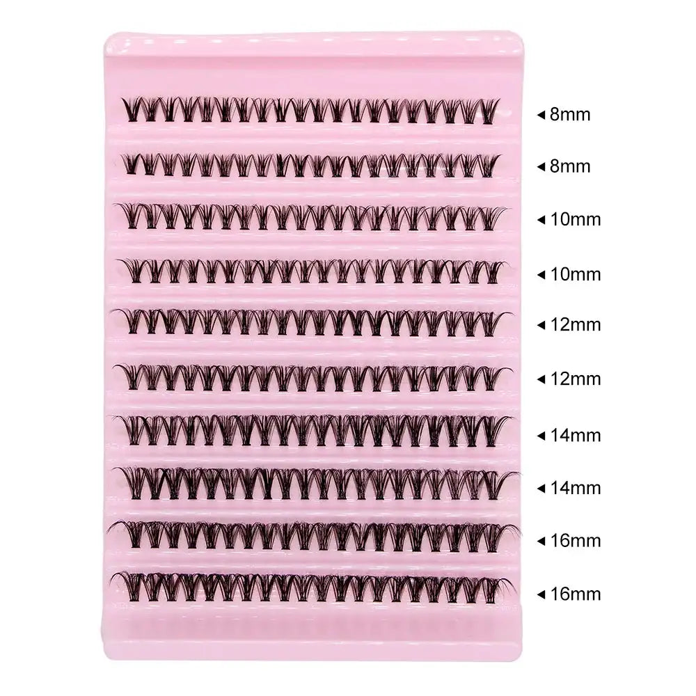 Big Capacity Super Bunch DIY Cluster Lashes 8-16mm Mix Charm Style Eyelashes Extension False Eyelash Makeup Tool Russian Volume False Eyelashes Tidesmit