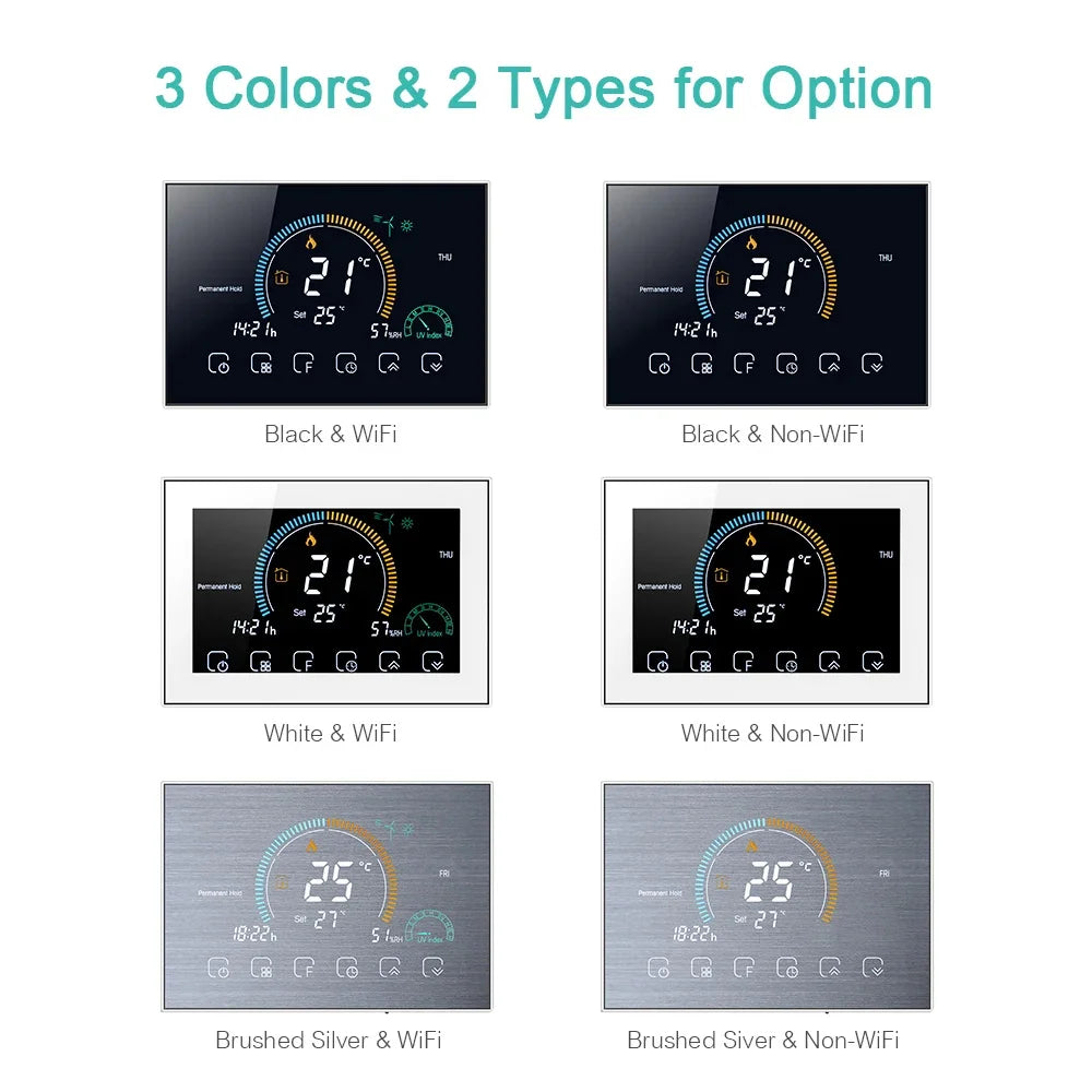 Smart Wi-Fi Thermostat with Color Screen - BHT8000 Series Tidesmit