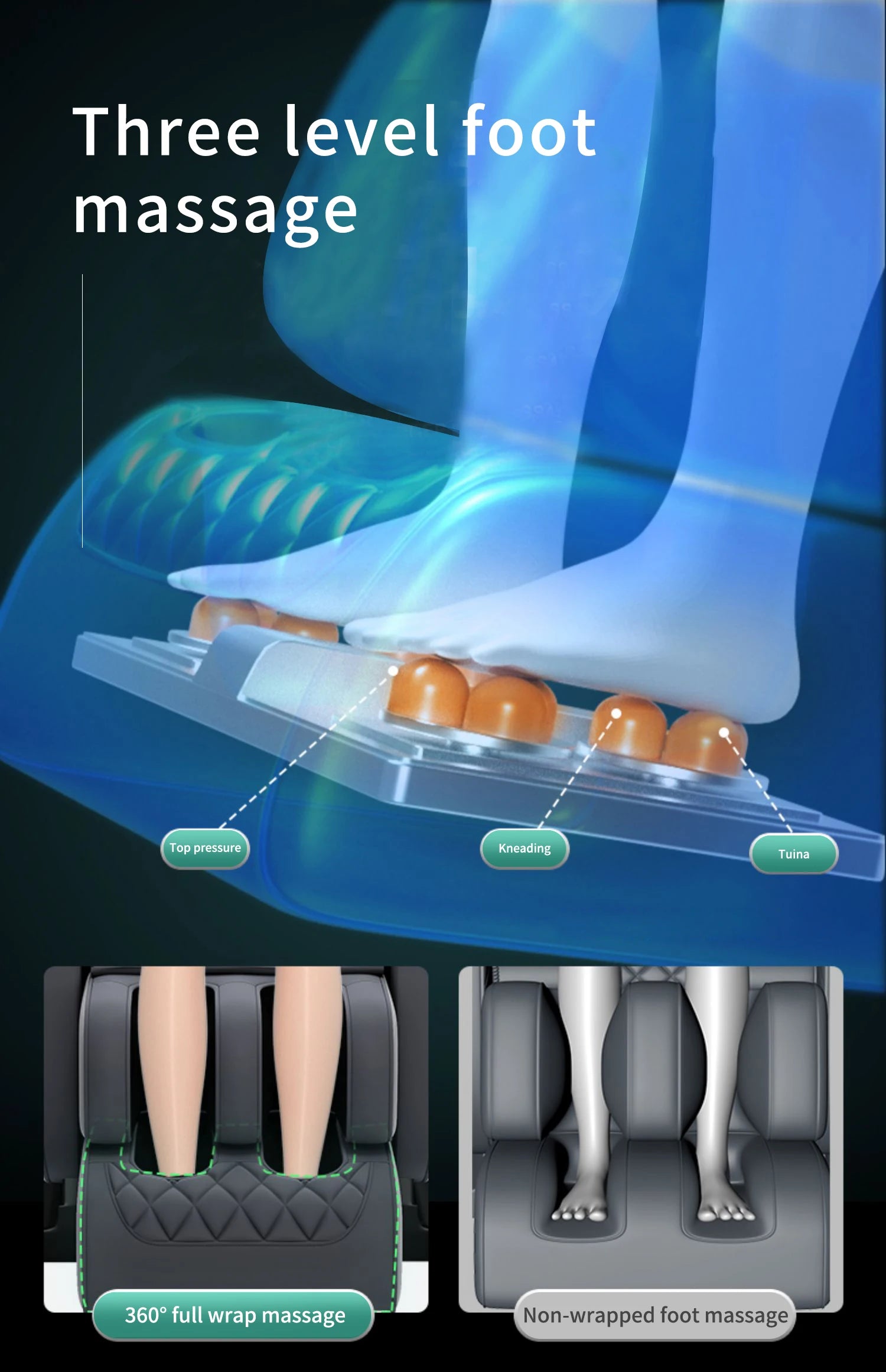 4D Shiatsu Full Body Massage Chair | Deep Tissue Recliner | Tidesmit Massage Chairs Tidesmit