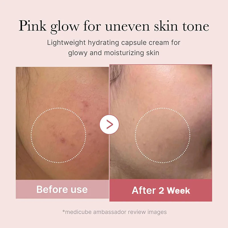 PDRN Collagen Capsule Cream Face Moisturizer Lightweight Cream With Niacinamide For Uneven Skin Tone Korean Skin Care