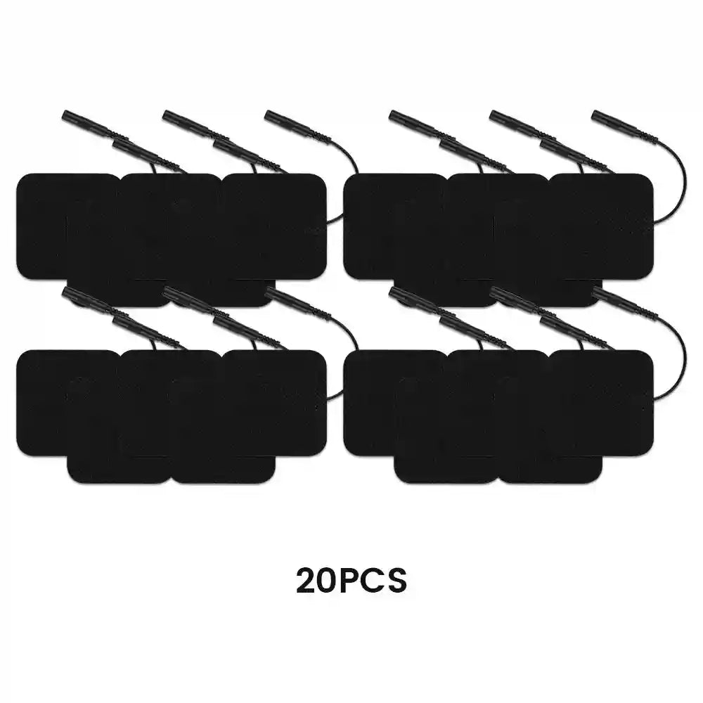 TENS Unit Electrode Replacement Pads - Medical Grade Self-Adhesive Set Massage Roller 20pcs black 5x5cm Tidesmit