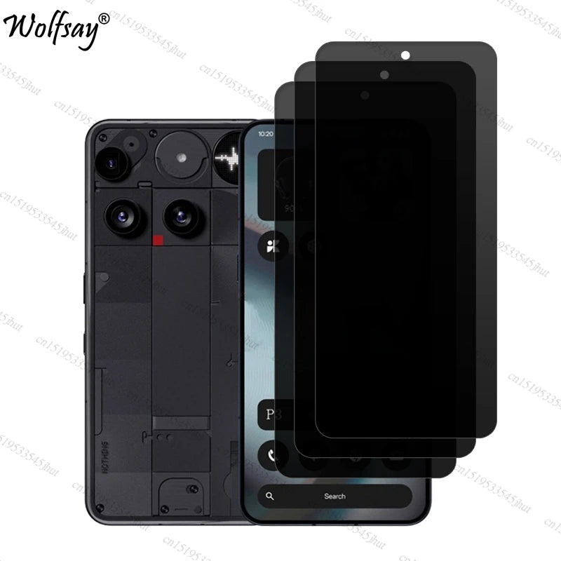 Privacy Screen Protector For Nothing Phone 3 Anti-Spy Tempered Glass For Nothing Phone 3 Camera Glass For Nothing Phone 3 Glass AE 3 Front Glass Nothing Phone (3) Tidesmit