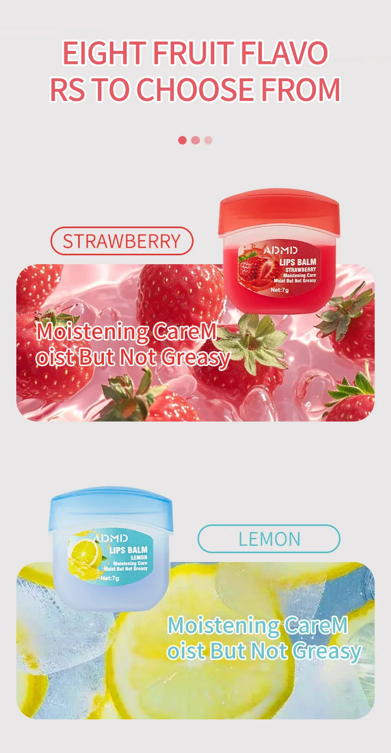 Moisturizing Lip Balm Set: 8pc Fruit Lip Treatment by Tidesmit Lip Care Tidesmit