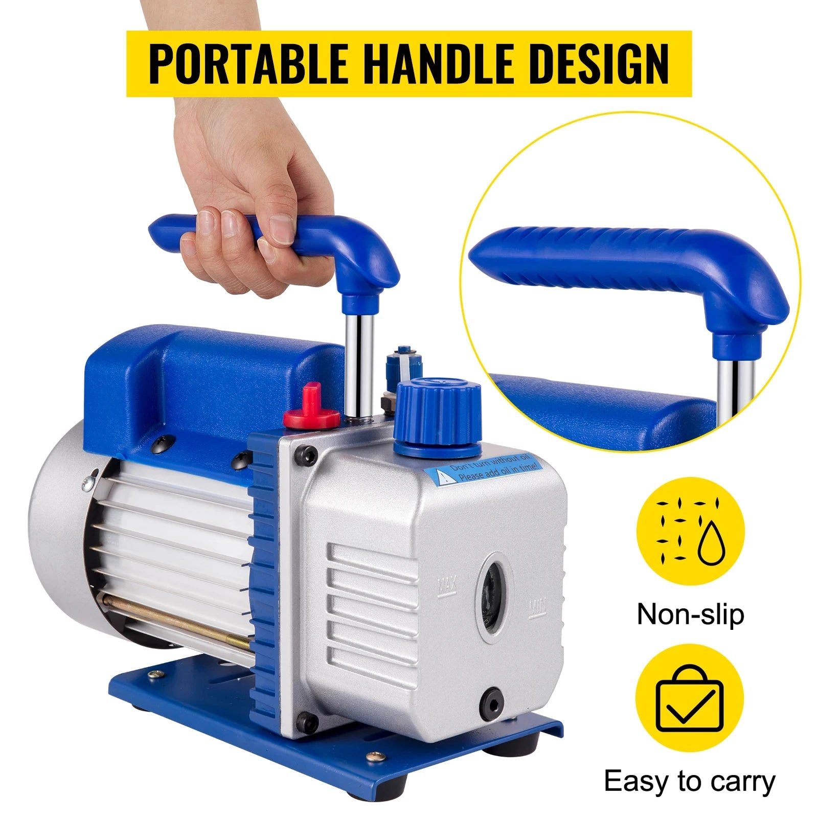 VEVOR Pro Leg Stretcher 220LBS Leg Stretch MachineHeavyDutySingleStageVacuumPump3CFM1/4HPForRefrigerationVacuumPackaging