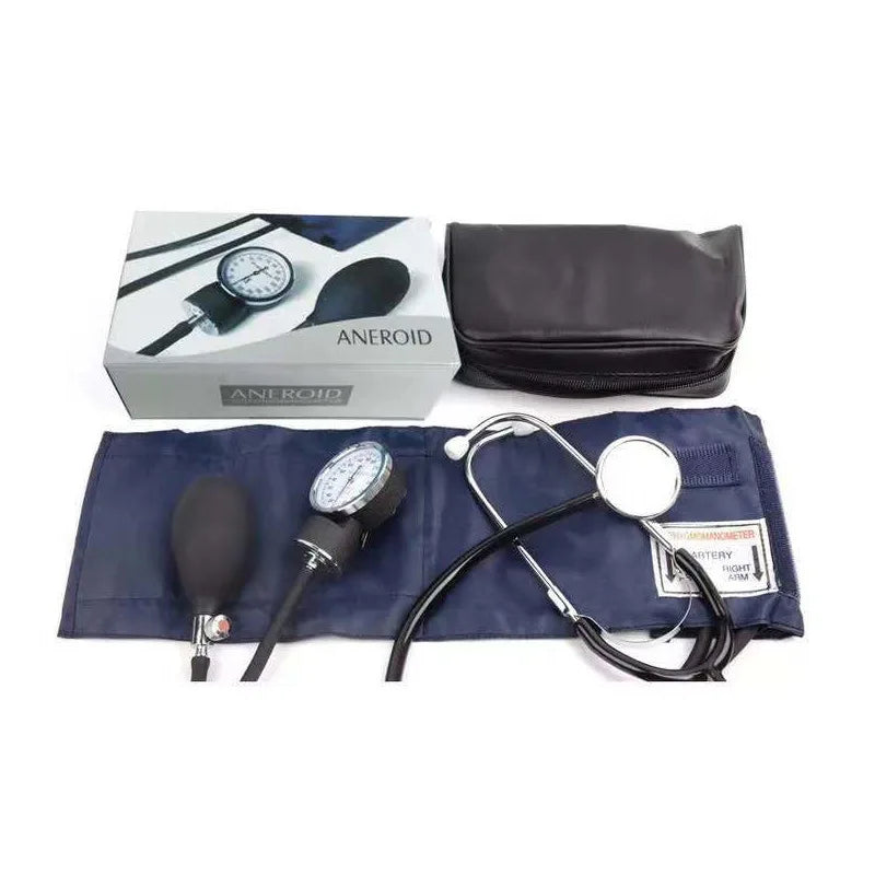 BP Upper Arm Sphygmomanometer Manual Blood Pressure Stethoscope with Zipper Bag for Adult Home Use Blood Pressure Monitor