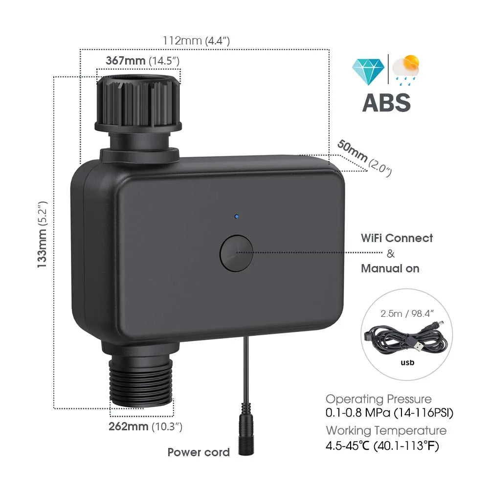 30-10m Garden Dual-band WiFi Timer Irrigation Set Supports Intelligent Voice Function APP Control Lawn Automatic Watering System
