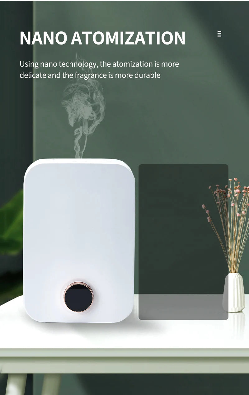 Smart Essential Oil Diffuser Fragrance Aromatherapy Scent Diffuser Machine Air Freshener Waterless Aroma Diffuser for Hotel