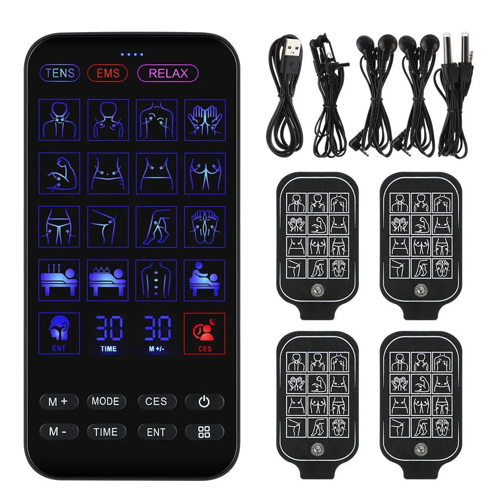 TENS Muscle Stimulator for Deep Tissue Pain Relief - Rechargeable Black Massage Chairs black China Mainland Tidesmit