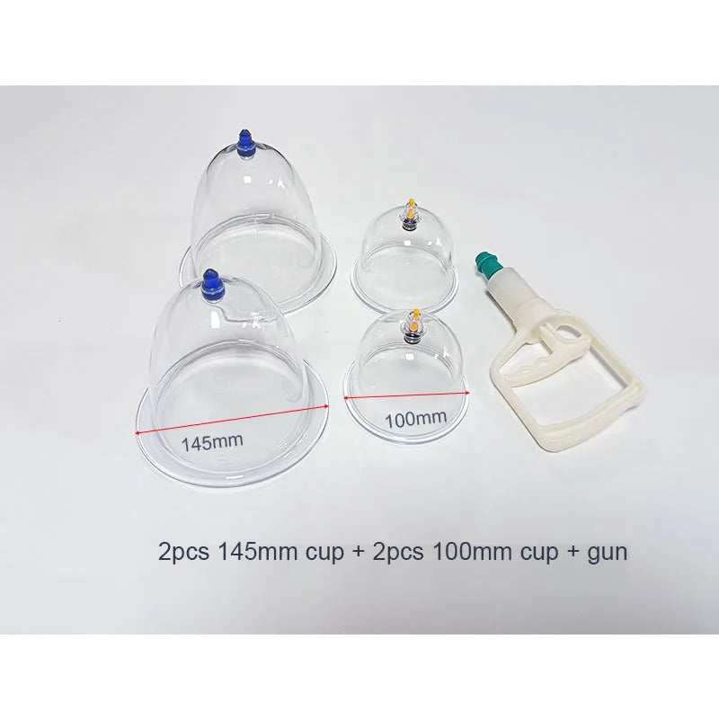Breast Enhancement Vacuum Pump – Professional Lifting Suction Cup System Fascia Gun 145 100mm w gun Tidesmit