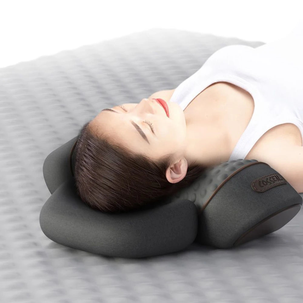 Electric Neck Massage Pillow with Heat Therapy and Vibration - Tidesmit Massage Cushion Tidesmit