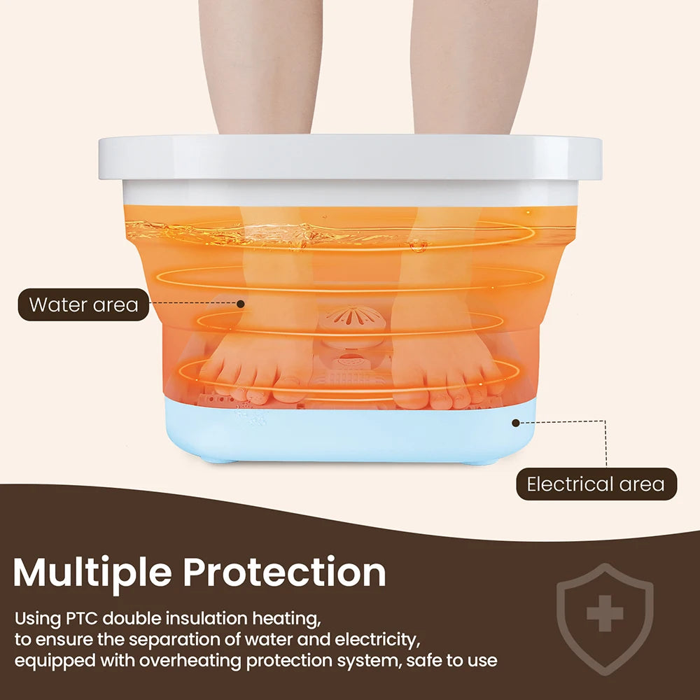 Portable Foot Massage Tub: Foldable Heated Bath for Relaxation Therapy Relaxation Treatment Tidesmit