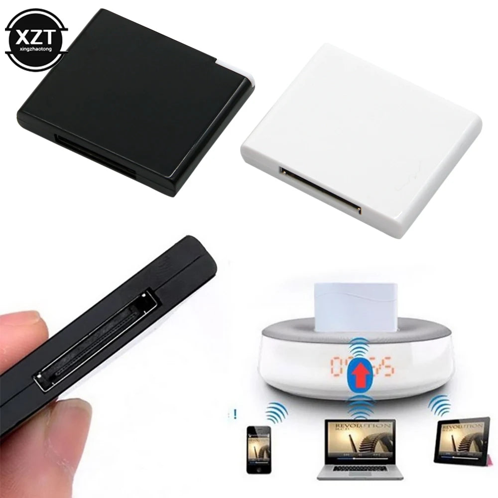 Bluetooth Music Receiver for Bose SoundDock 30-Pin Adapters - Black & White Tidesmit
