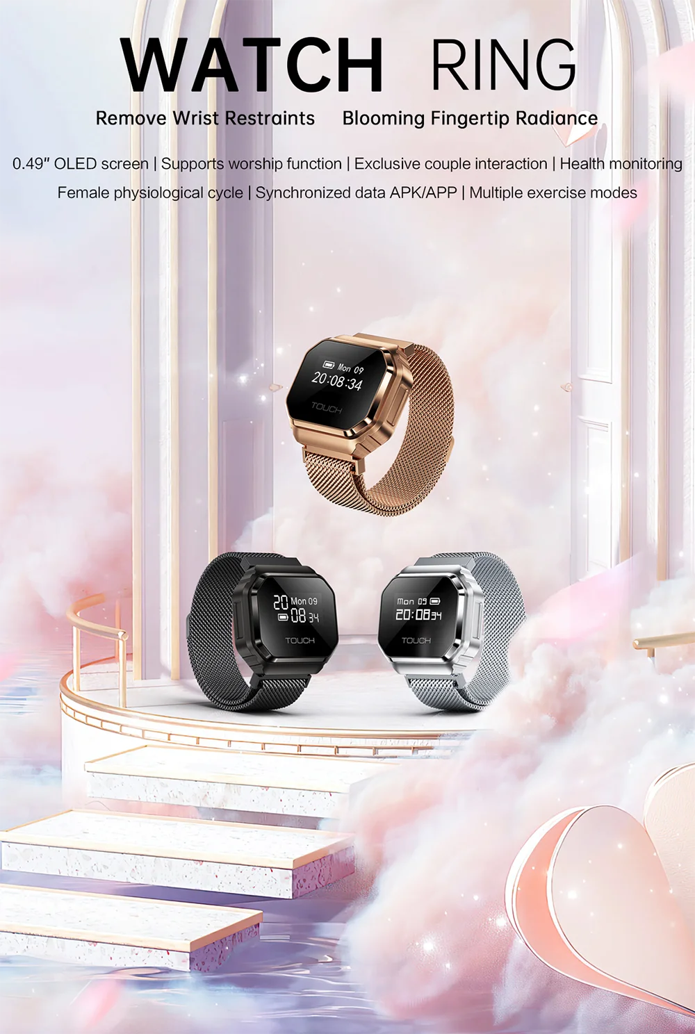 Smart Health Ring: Waterproof Heart Rate & Sleep Monitor Tidesmit