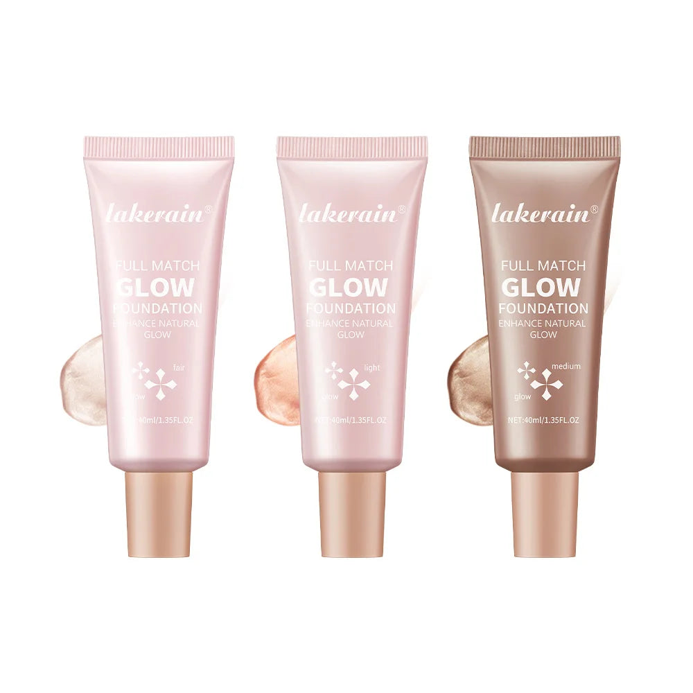 Tidesmit Glowing Foundation liquid highlighter texture close-up for a natural moisturizing luminous makeup base