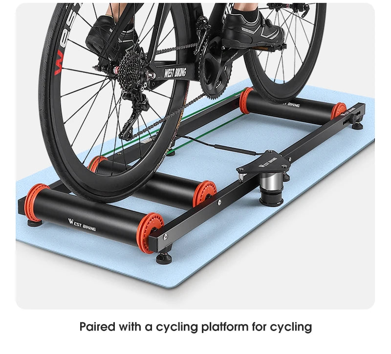 WEST BIKING Sports Yoga Mat Anti-slip Soft Home Fitness Exercise Mat Thicken Shock Absorb Cycling Training Mat Bike Accessories