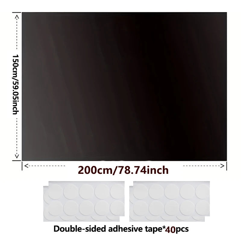 Dark blackout window shade cloth with double-sided adhesive tape, 40 pieces