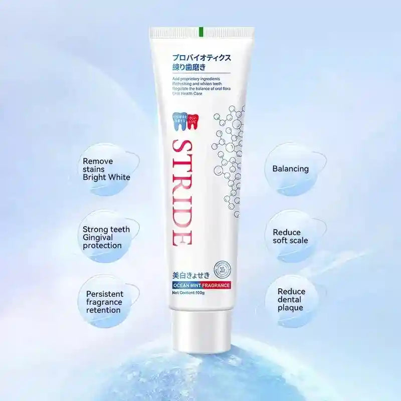 Tidesmit teeth whitening toothpaste for dental calculus removal, bad breath treatment, and plaque prevention.