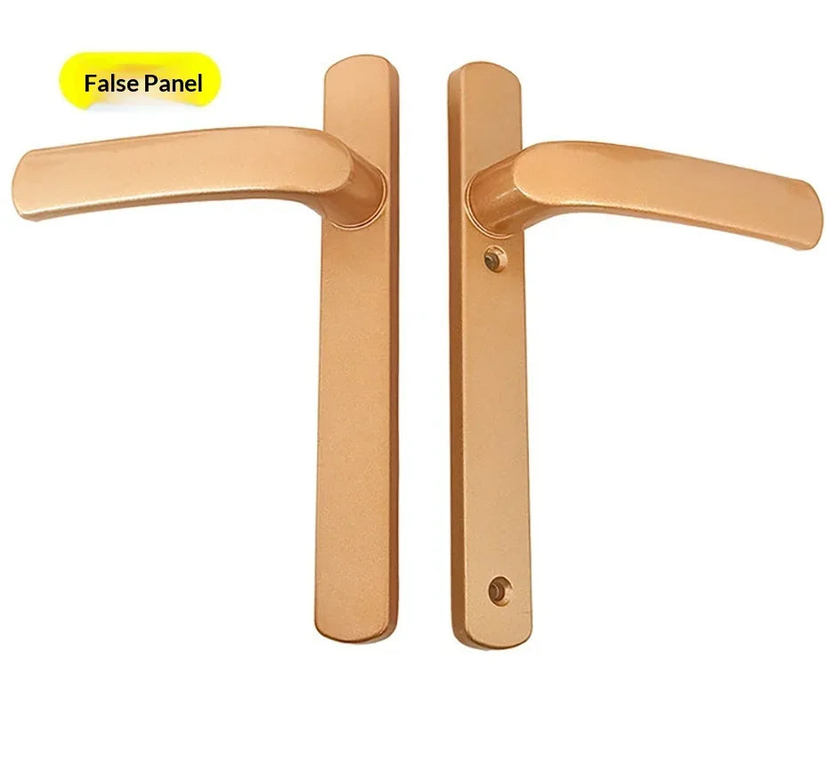 Thermal‑Break Aluminum Swing Door Ultra‑Thin Handle Lock for Aluminum Alloy Double Door Diamond‑Mesh Screen Door Hardware