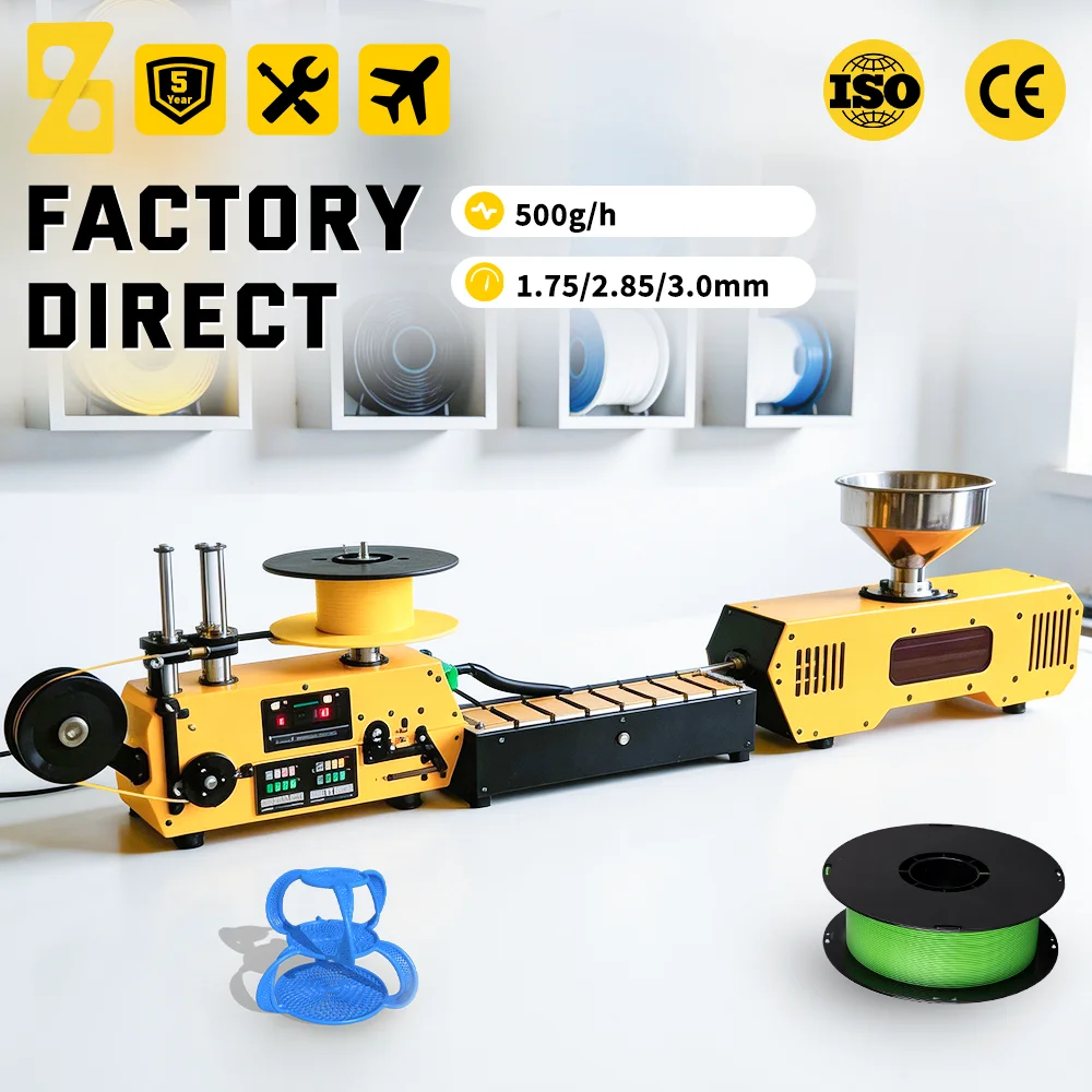 PLA-CF PETG-CF HT400 Bumblebee Extruder 3D Priting Filament Extrusion Machine Desktop Extruder Machine for DIY and Small Factory