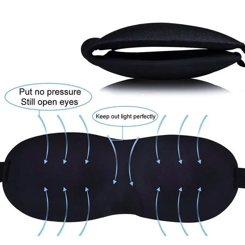 Sleep Mask Blockout Eye Mask for Side Sleeper Women Men Portable Blindfold Travel Sleeping Aid Eye Cover Slaapmasker