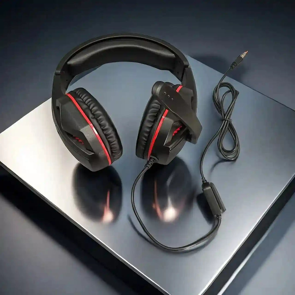 Gaming Headset with Mic | Deep Bass Over-Ear Wired Audio by Tidesmit Tidesmit