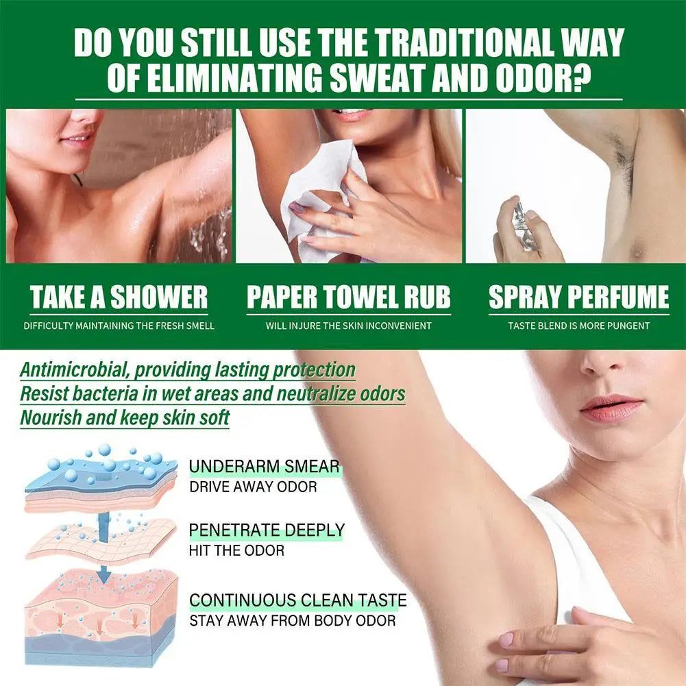 Tidesmit 10g underarm odor eliminator balm, a moisturizing anti-sweat deodorant cream for long-lasting freshness.
