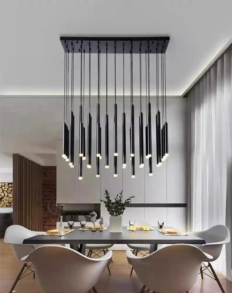 Crystal Stair LED Ring Light | Modern Dimmable Hanging Chandelier Tidesmit