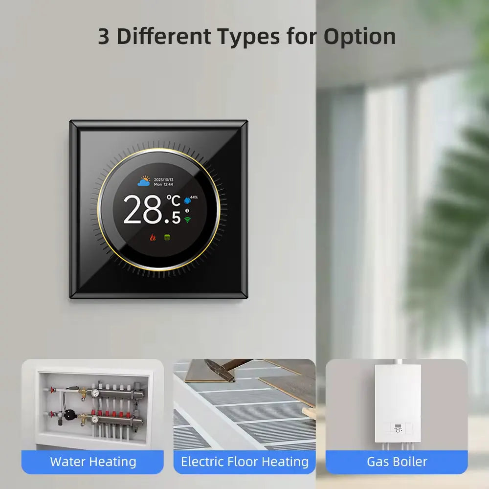 WiFi Smart Knob Thermostat Floor Heating Water Gas Boiler Home Room Programmable Temperature Controller Tuya Alexa Google Home