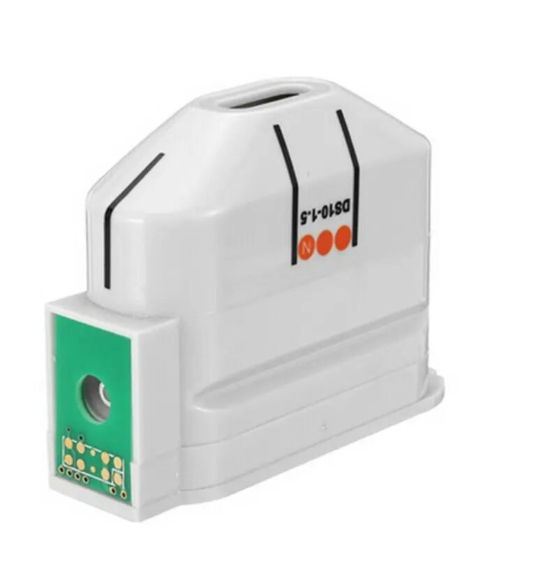 White, tapered HIFU replacement cartridge with an exposed green electronic connector board on the side.