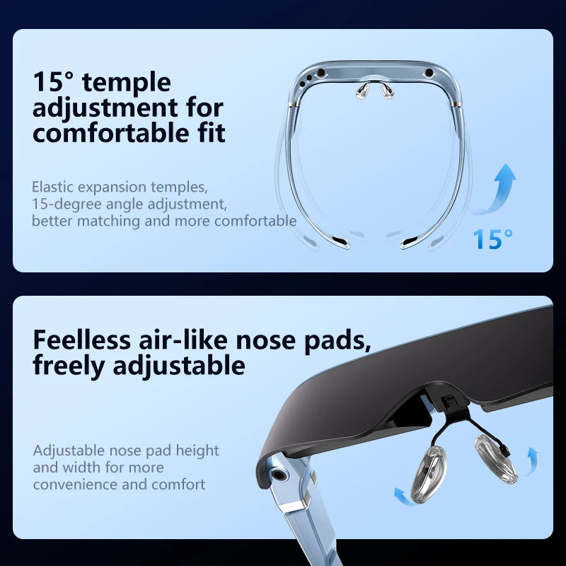 Android 3D VR Smart Glasses - Portable HD Private Cinema with Spatial Audio Tidesmit